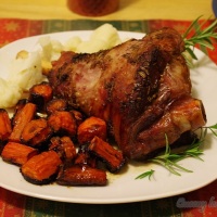 Roast Lamb Leg with Rosemary